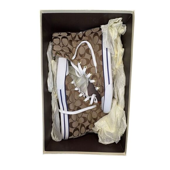 Coach Bonney high top signature sneakers - 8 - Picture 4 of 9